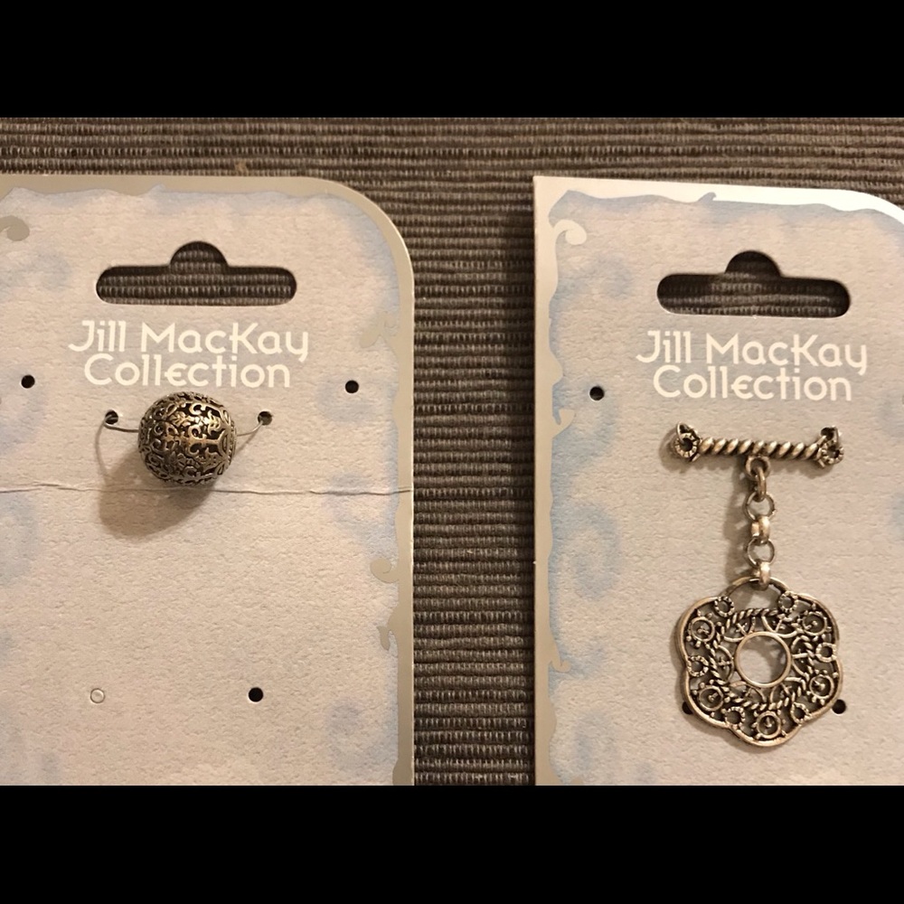RARE STERLING PLATED SILVER BALL CHARM & TOG CLASP